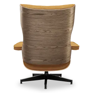 Cavel Lounge Chair Bruin Boucle | Walnoot Schalen